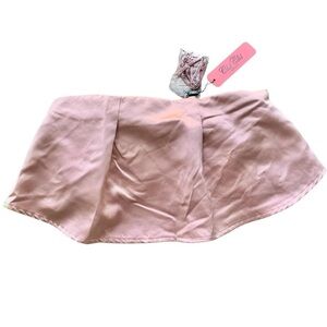Chi Chi London Cropped Strapless Bandeau Ruffle Zip Top Pink Size US 10 UK 14